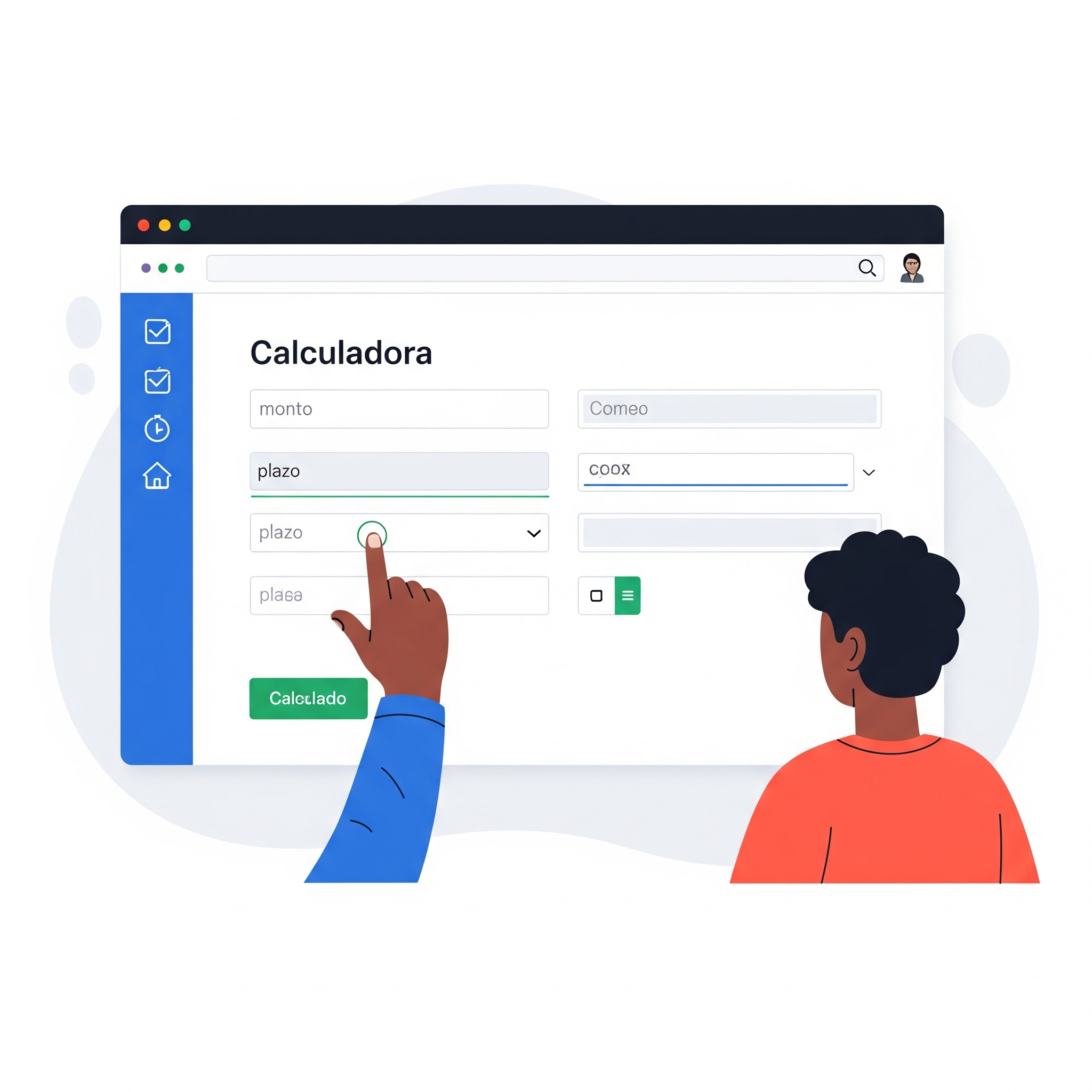 Personalización de búsqueda con calculadora financiera